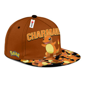 Charmander Snapback Hat Custom Pokemon Anime Hat Gifts for Otaku 6