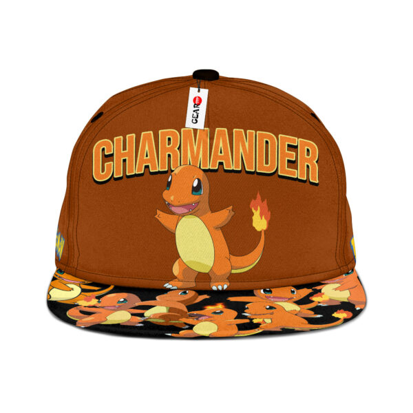 Charmander Snapback Hat Custom Pokemon Anime Hat Gifts for Otaku 1