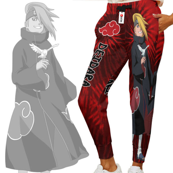 Deidara Joggers Custom Anime Akatsuki Sweatpants Tie Dye Style 2