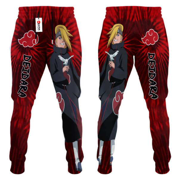 Deidara Joggers Custom Anime Akatsuki Sweatpants Tie Dye Style 3