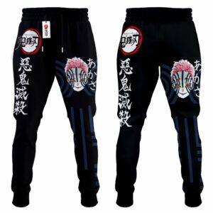 Demon Akaza Jogger Pants Custom Kimetsu Anime Sweatpants 7