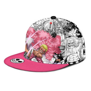 Donquixote Doflamingo Snapback Hat Custom One Piece Anime Hat Mix Manga 6