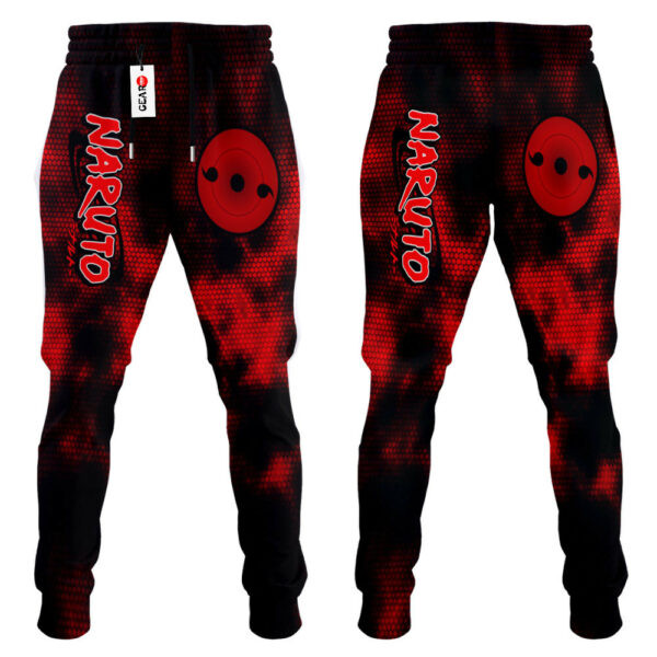 Double Tomoe Sharingan Sweatpants Custom Anime NRT Jogger Pants Merch 4
