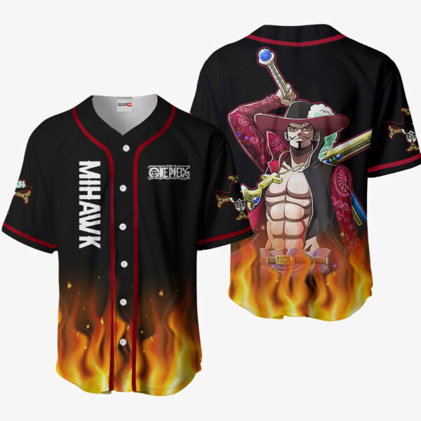 Dracule Mihawk Jersey Shirt Custom OP Anime Merch Clothes for Otaku 1