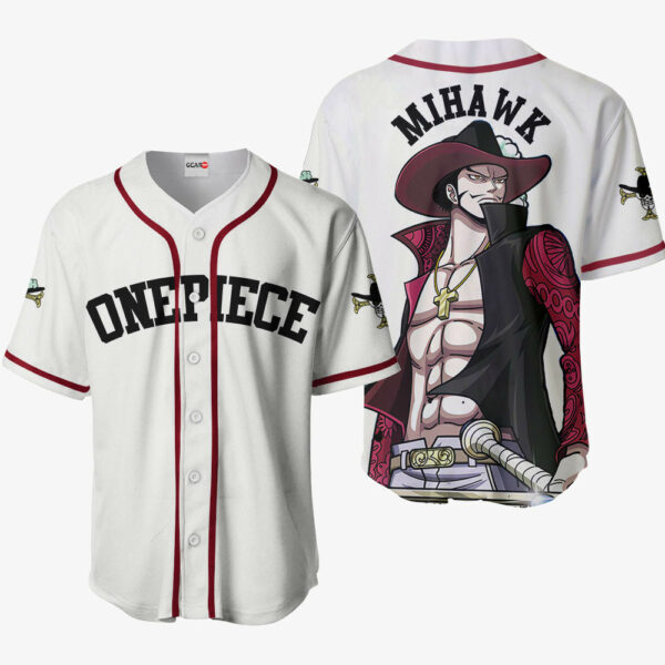 Dracule Mihawk Jersey Shirt One Piece Custom Anime Merch Clothes for Otaku 1