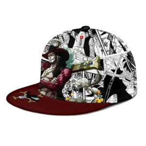 Dracule Mihawk Snapback Hat Custom One Piece Anime Hat Mix Manga 6