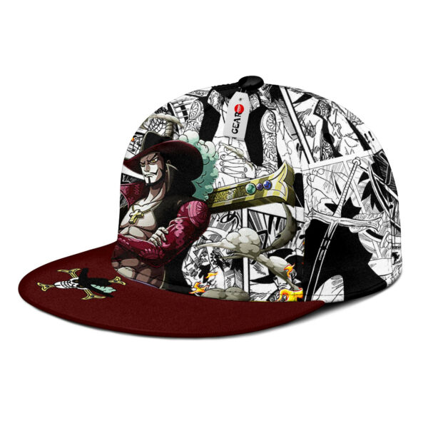 Dracule Mihawk Snapback Hat Custom One Piece Anime Hat Mix Manga 3