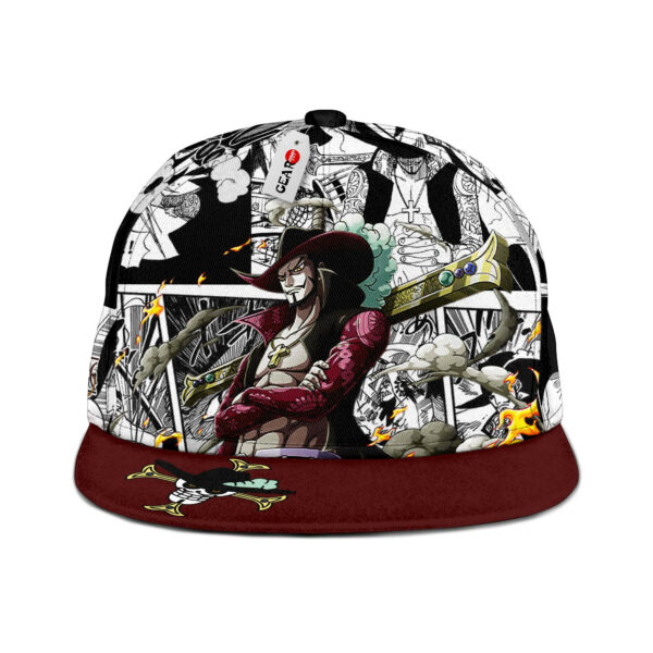 Dracule Mihawk Snapback Hat Custom One Piece Anime Hat Mix Manga 1