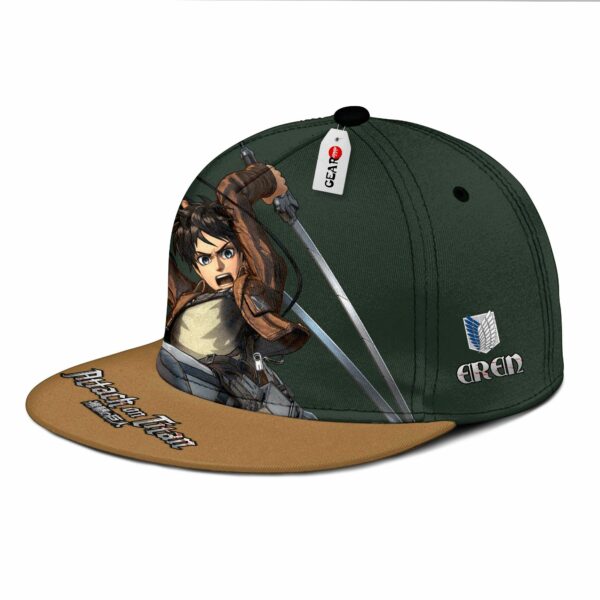 Eren Snapback Hat Custom Attack On Titan Anime Hat 2