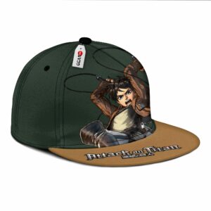 Eren Snapback Hat Custom Attack On Titan Anime Hat 6