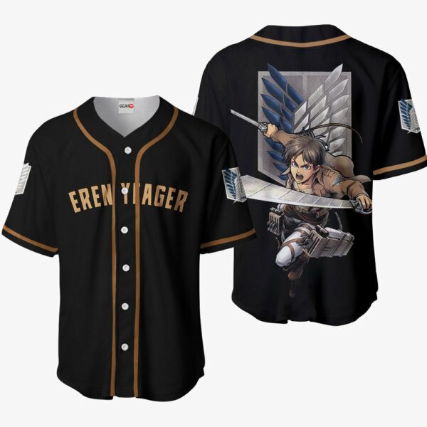 Eren Yeager Jersey Shirt Custom Attack On Titan Anime Merch Clothes 1