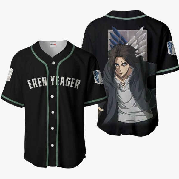 Eren Yeager Jersey Shirt Custom Attack On Titan Final Anime Merch Clothes 1