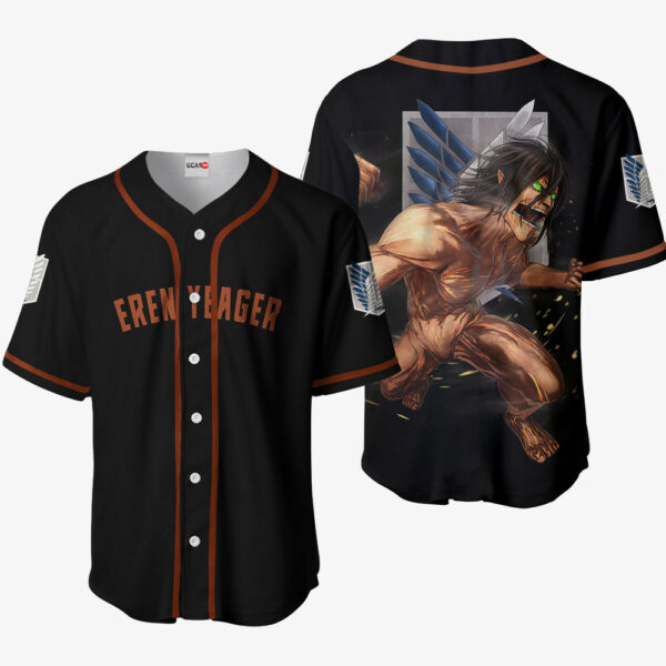 Eren Yeager Titan Jersey Shirt Custom Attack On Titan Anime Merch Clothes 1