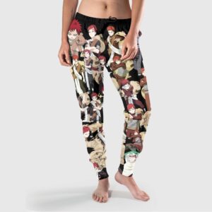 Gaara Jogger Pants Fleece Custom NRT Characters Anime Sweatpant 7