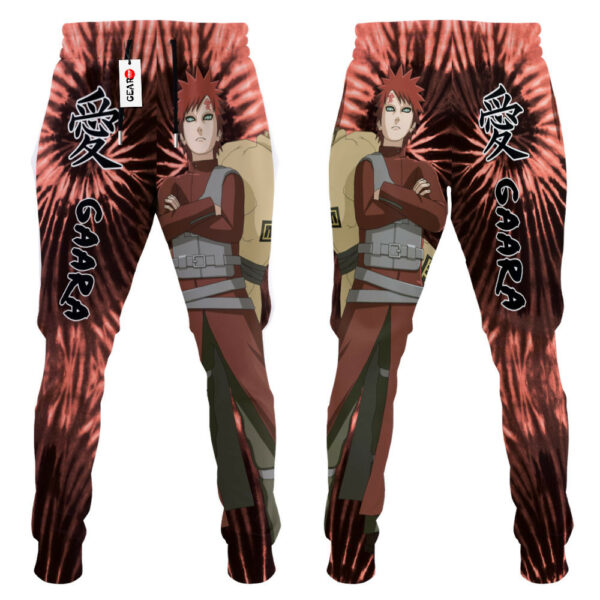 Gaara Joggers Custom Anime Sweatpants Tie Dye Style Merch 3