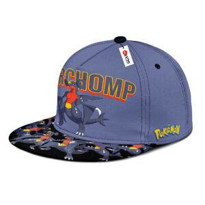 Garchomp Snapback Hat Custom Pokemon Anime Hat Gifts for Otaku 6