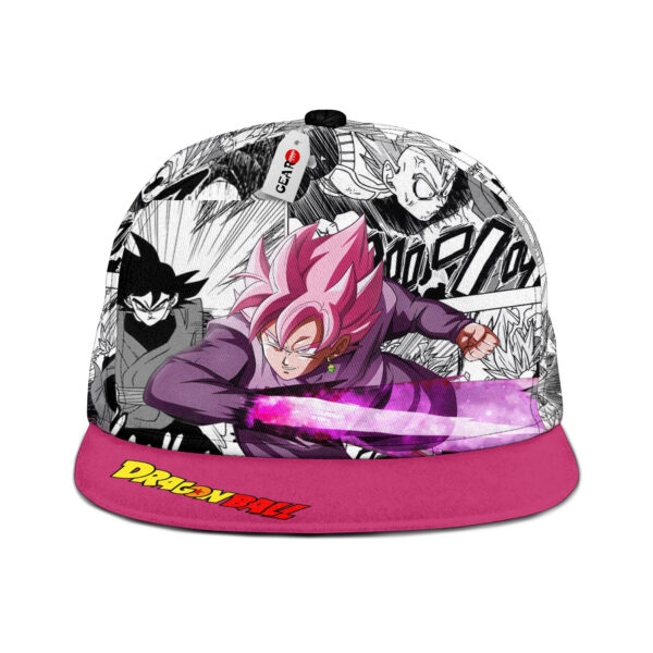 Goku Black Rose Snapback Hat Custom Dragon Ball Anime Hat Mix Manga 1