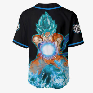 Goku Blue Jersey Shirt Custom Dragon Ball Anime Merch Clothes 5