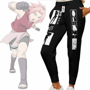 Haruno Sakura Jogger Pants Custom Anime NRT Sweatpants Merch 6