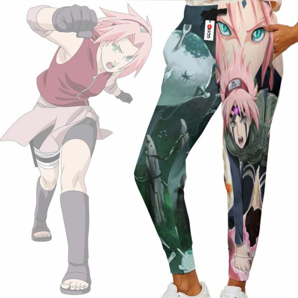 Haruno Sakura Sweatpants Custom Anime NRT Jogger Pants Merch 1