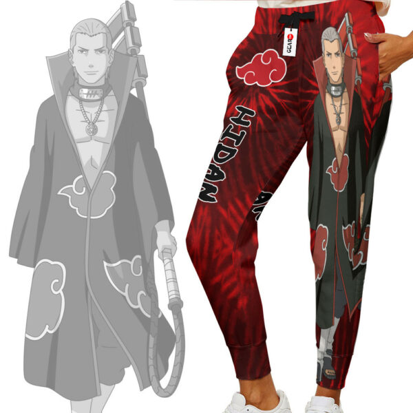 Hidan Joggers Custom Anime Akatsuki Sweatpants Tie Dye Style 2