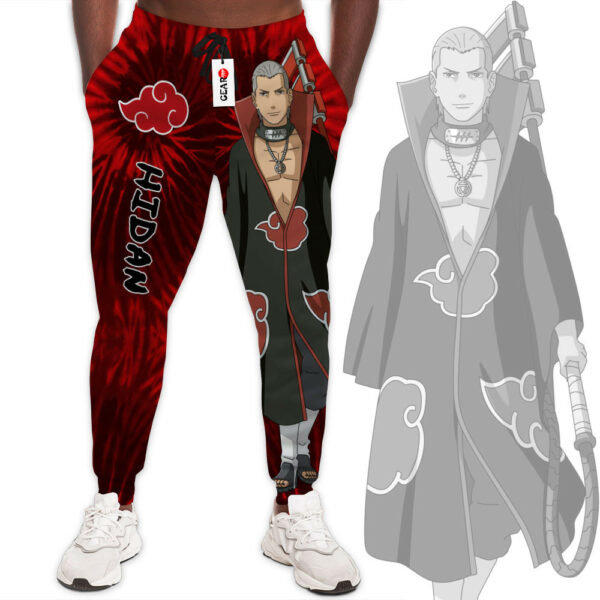 Hidan Joggers Custom Anime Akatsuki Sweatpants Tie Dye Style 1