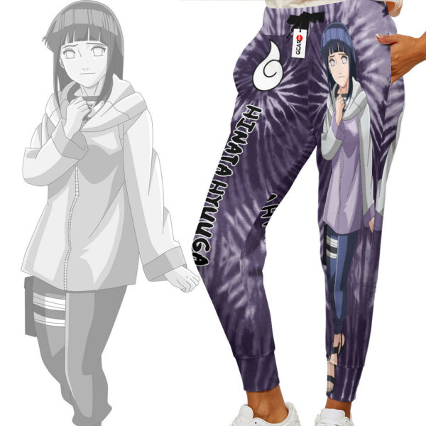 Hinata Hyuga Joggers Custom Anime Sweatpants Tie Dye Style 2