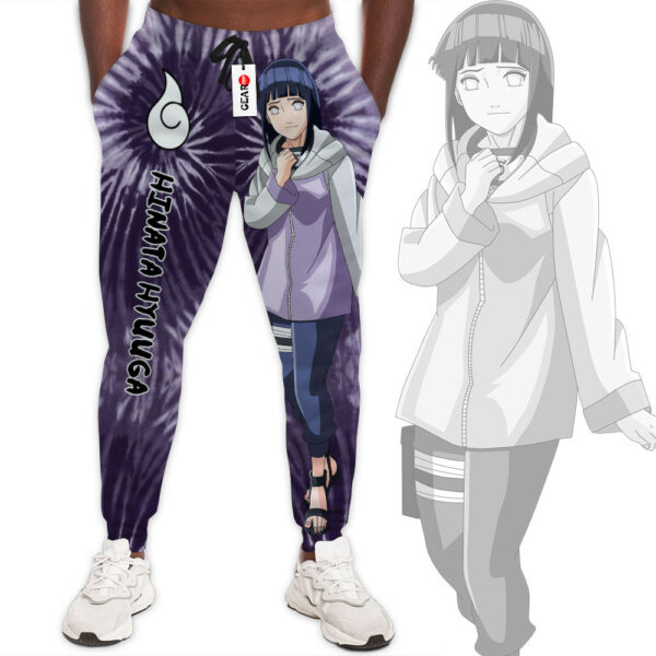 Hinata Hyuga Joggers Custom Anime Sweatpants Tie Dye Style 1