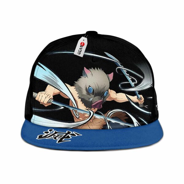 Inosuke Cap Hat Beast Breathing Anime Kimetsu Snapback 1