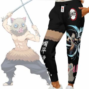 Inosuke Jogger Pants Custom Anime Kimetsu Sweatpants 5