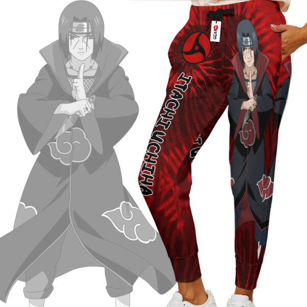 Itachi Uchiha Joggers Custom Anime Akatsuki Sweatpants Tie Dye Style Merch 2