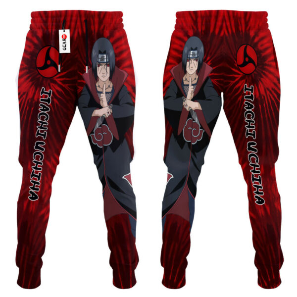 Itachi Uchiha Joggers Custom Anime Akatsuki Sweatpants Tie Dye Style Merch 3