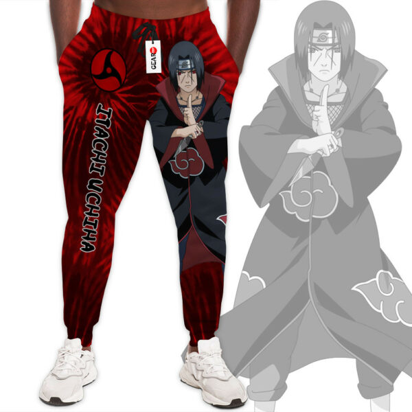 Itachi Uchiha Joggers Custom Anime Akatsuki Sweatpants Tie Dye Style Merch 1