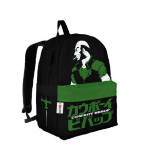 Jet Black Backpack Custom Anime Cowboy Bebop Bag Retro Style 4