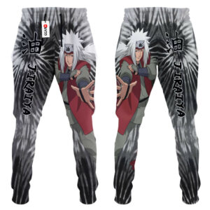 Jiraiya Joggers Custom Anime Sweatpants Tie Dye Style Merch 6