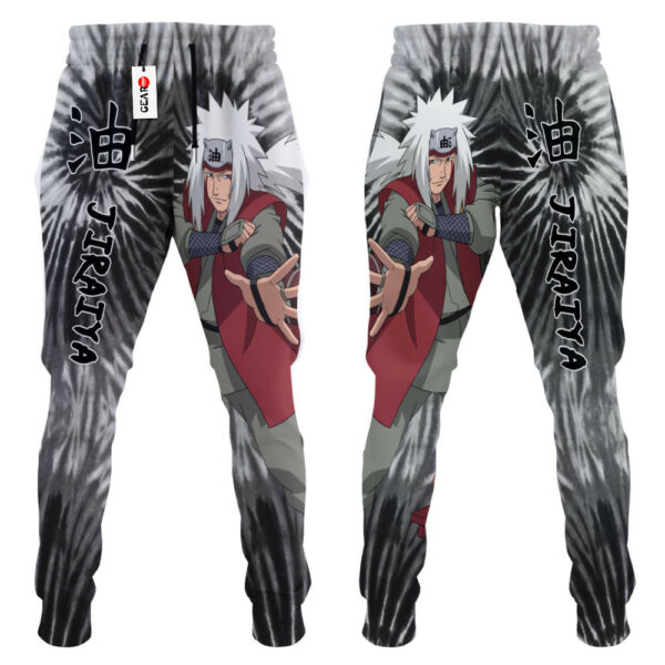 Jiraiya Joggers Custom Anime Sweatpants Tie Dye Style Merch 3