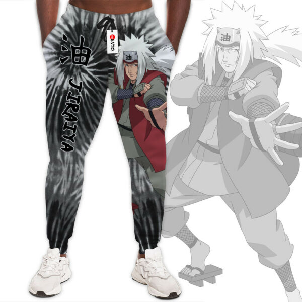 Jiraiya Joggers Custom Anime Sweatpants Tie Dye Style Merch 1