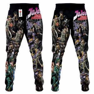 Jotaro Kujo Sweatpants Custom Anime JJBAs Jogger Pants Merch 7