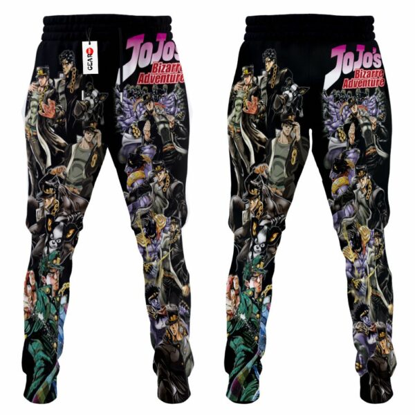 Jotaro Kujo Sweatpants Custom Anime JJBAs Jogger Pants Merch 4