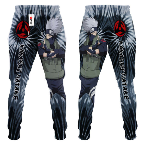 Kakashi Hatake Joggers Custom Anime Sweatpants Tie Dye Style Merch 3