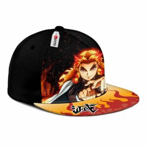 Kyojuro Rengoku Snapback Custom Kimetsu Anime Hat 6