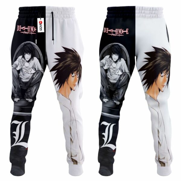 L Lawliet Jogger Pants Custom Anime Sweatpants 4