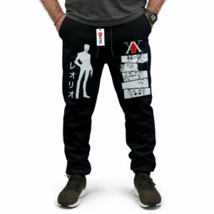 Leorio Jogger Pants Fleece Custom HxH Anime Sweatpants 6