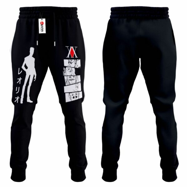 Leorio Jogger Pants Fleece Custom HxH Anime Sweatpants 4