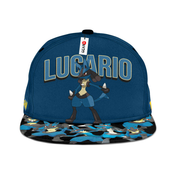 Lucario Snapback Hat Custom Pokemon Anime Hat Gift For Otaku 1