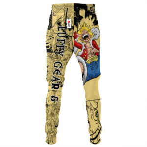 Luffy Gear 5 Joggers Custom Anime One Piece Sweatpants Mix Color Manga 6