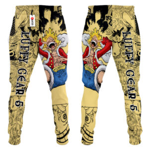 Luffy Gear 5 Joggers Custom Anime One Piece Sweatpants Mix Color Manga 7