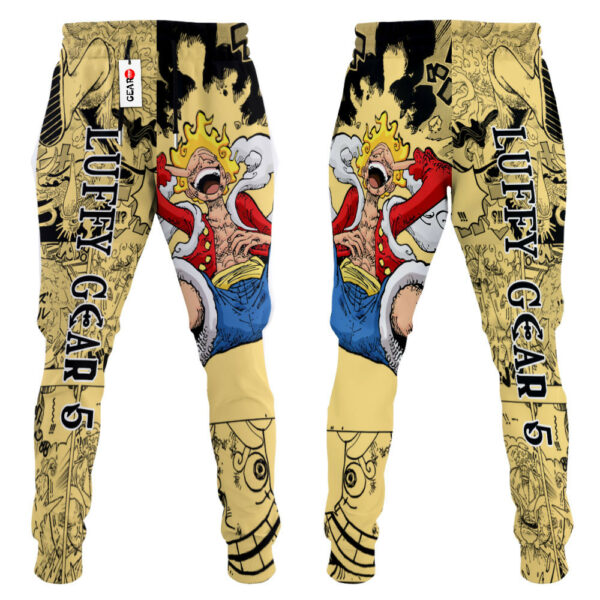 Luffy Gear 5 Joggers Custom Anime One Piece Sweatpants Mix Color Manga 4