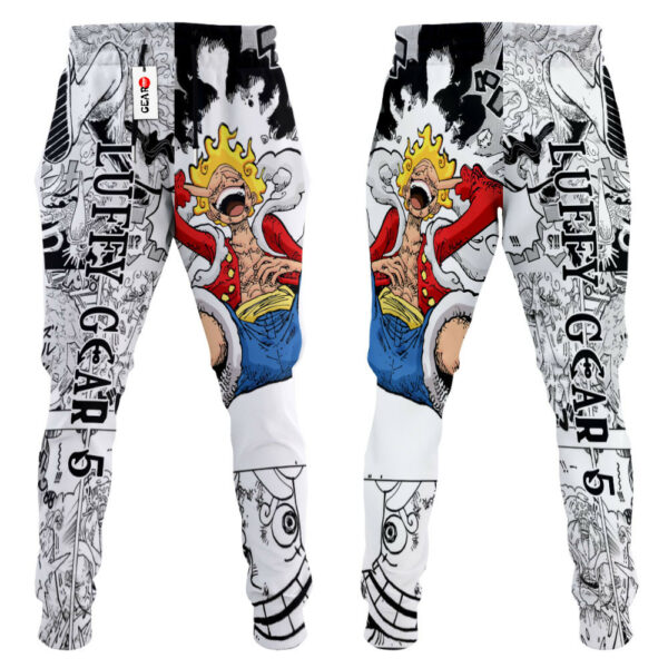 Luffy Gear 5 Joggers Custom Anime One Piece Sweatpants Mix Manga 4