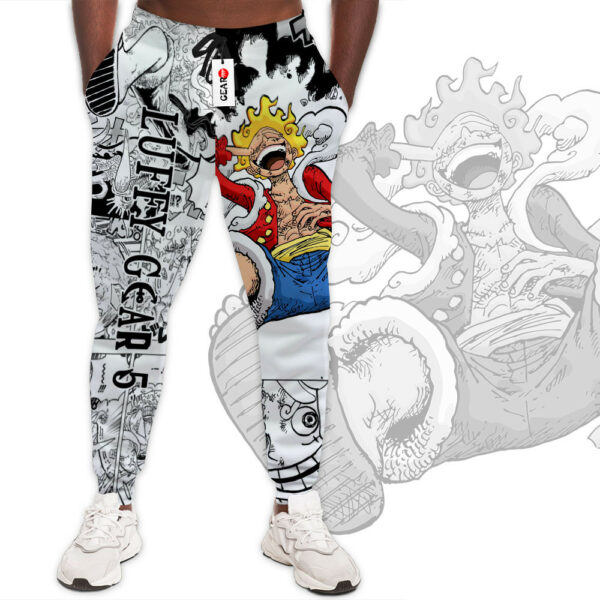 Luffy Gear 5 Joggers Custom Anime One Piece Sweatpants Mix Manga 1